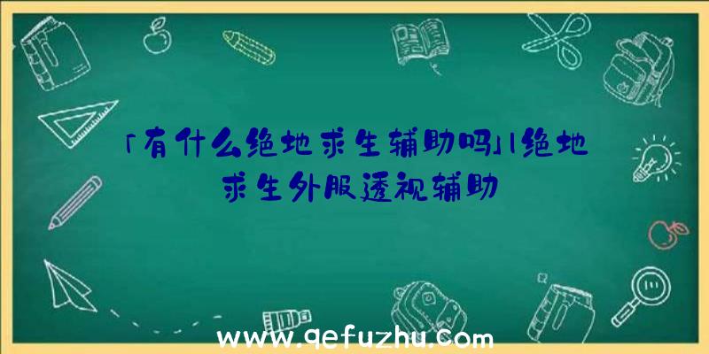 「有什么绝地求生辅助吗」|绝地求生外服透视辅助